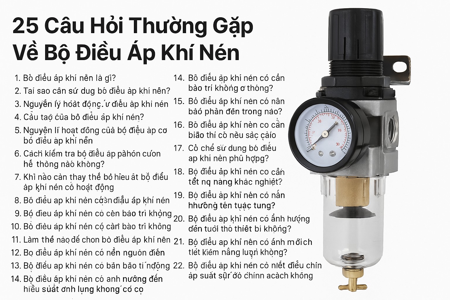 25 Câu Hỏi Thường Gặp Về Bộ Điều Áp Khí Nén