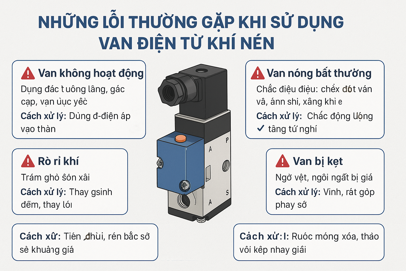 Những lỗi thường gặp khi sử dụng van điện từ khí nén và cách xử lý