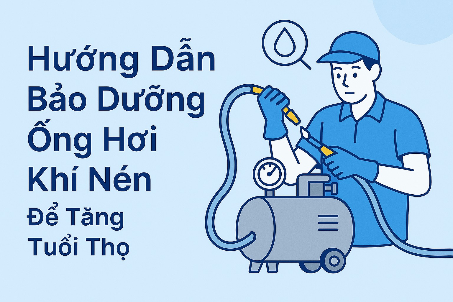 Hướng Dẫn Bảo Dưỡng Ống Hơi Khí Nén Để Tăng Tuổi Thọ